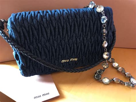 miu miu denim clutch